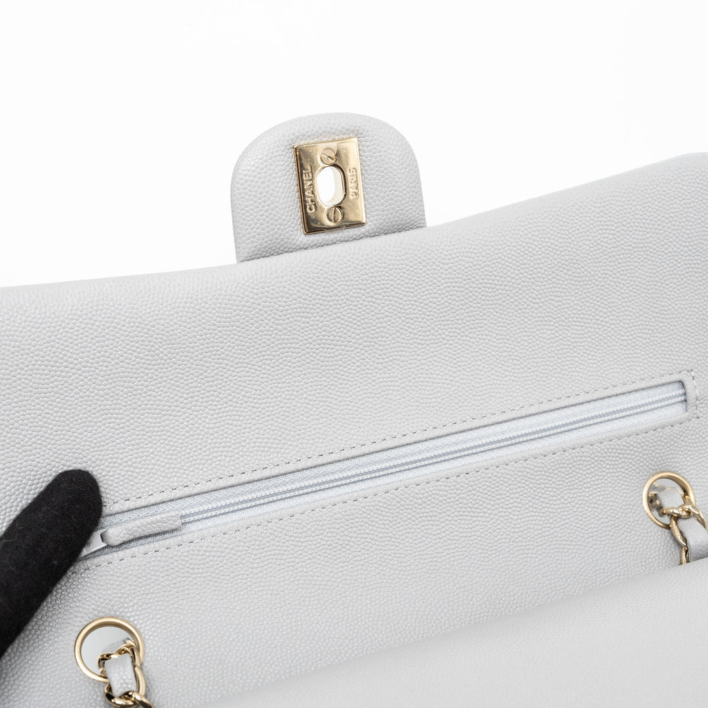 chanel-classic-medium-double-flap-bag-caviar-light-grey-lghw-microchip