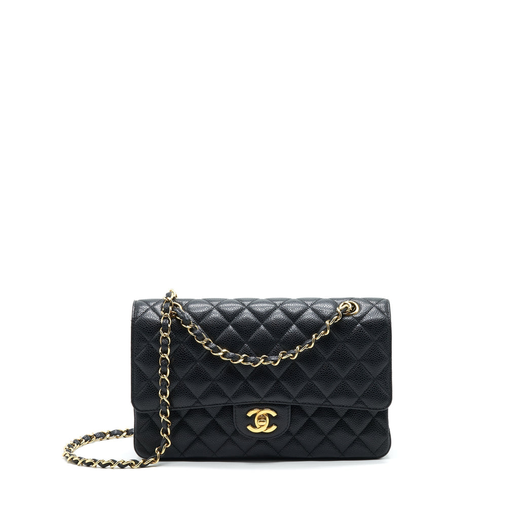 chanel-classic-double-flap-medium-25cm-caviar-black-ghw