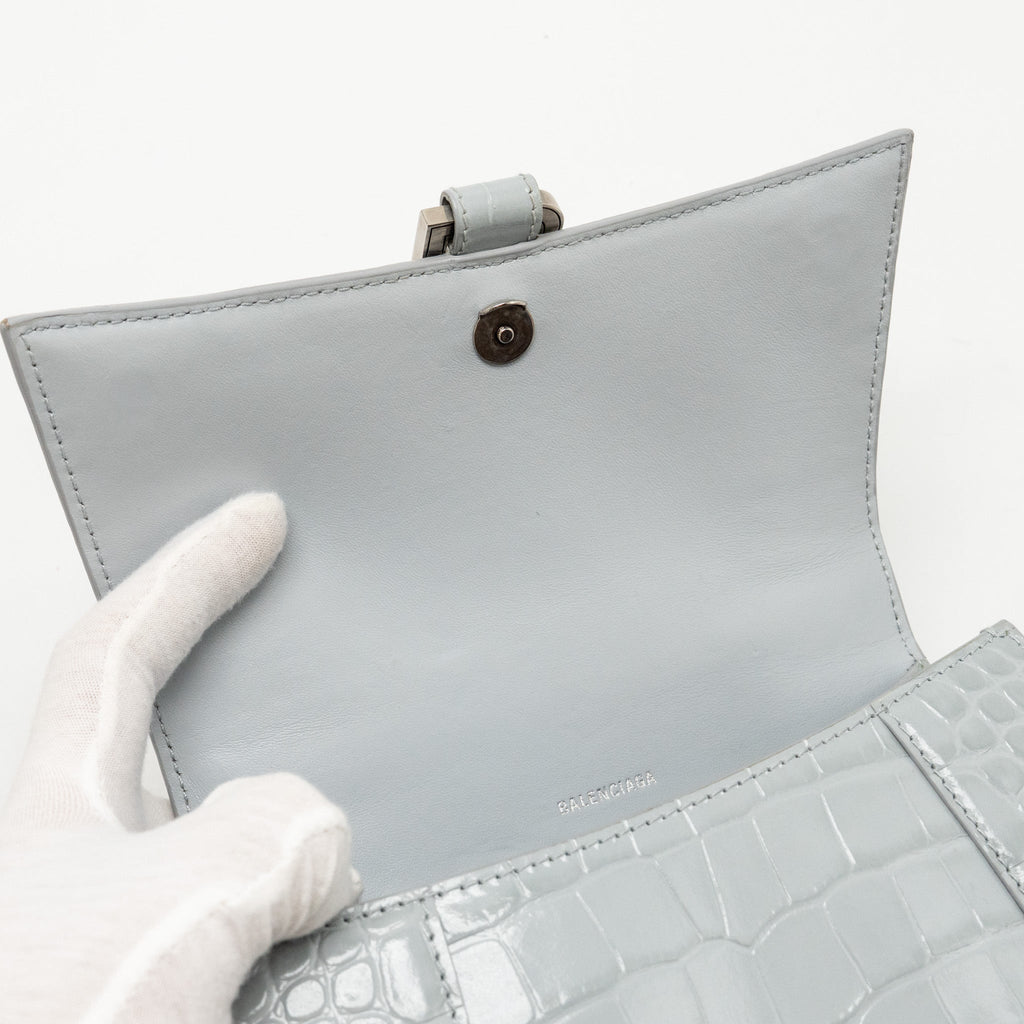 balenciaga-small-hourglass-bag-croc-embossed-calfskin-grey-shw-copy