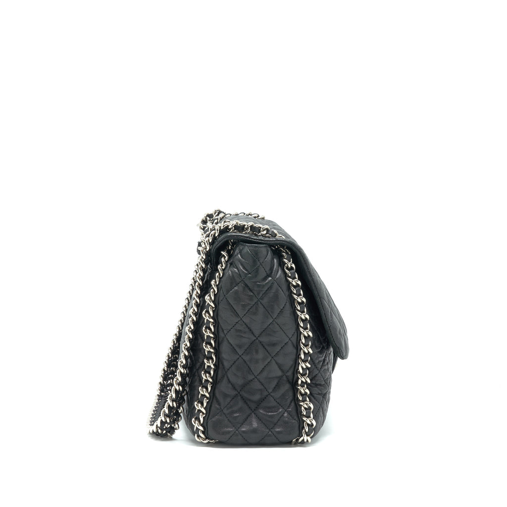 chanel-quilted-leather-with-chain-shoulder-bag-xl-black-shw