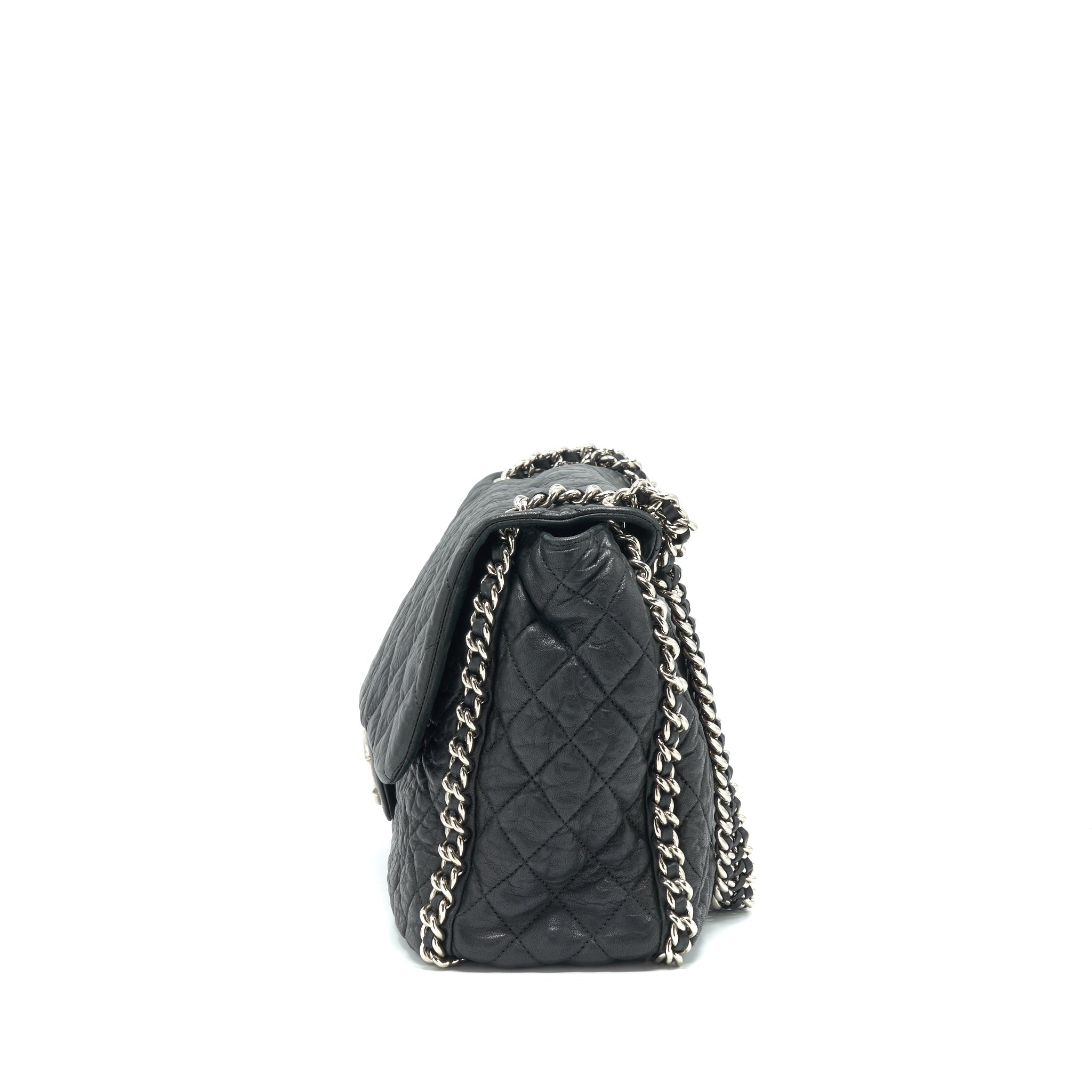 chanel-quilted-leather-with-chain-shoulder-bag-xl-black-shw