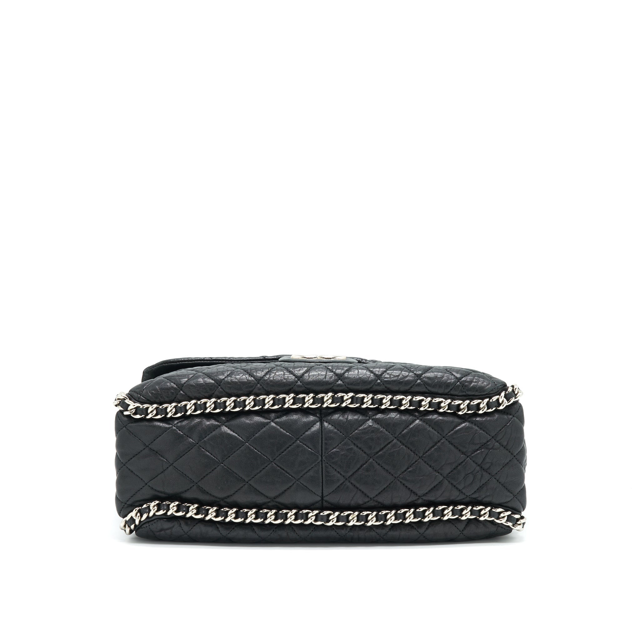 chanel-quilted-leather-with-chain-shoulder-bag-xl-black-shw