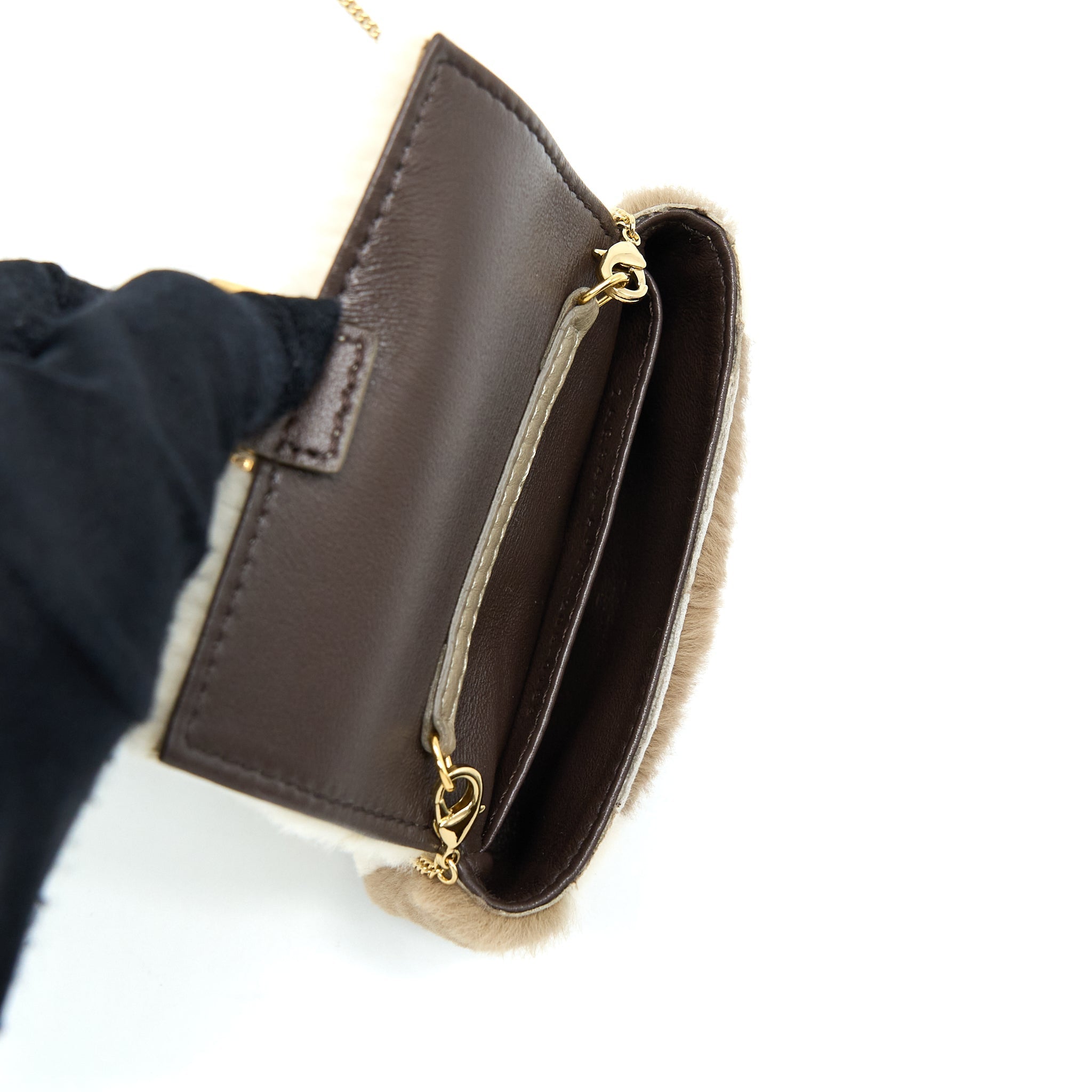 fendi-nano-baguette-charm-bag-with-chain-brown-cream