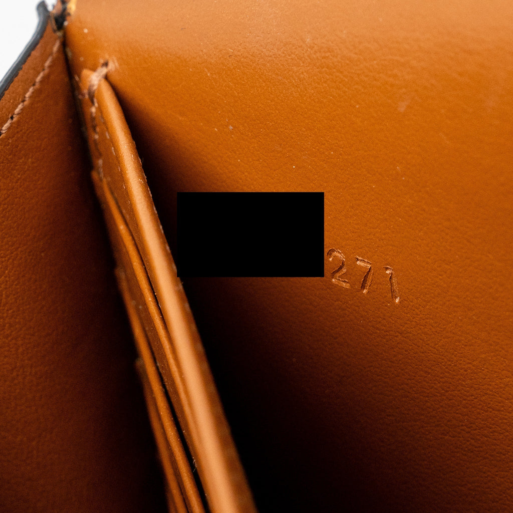 celine-wallet-on-strap-triomphe-canvas-smooth-lambskin-tan-ghw-1