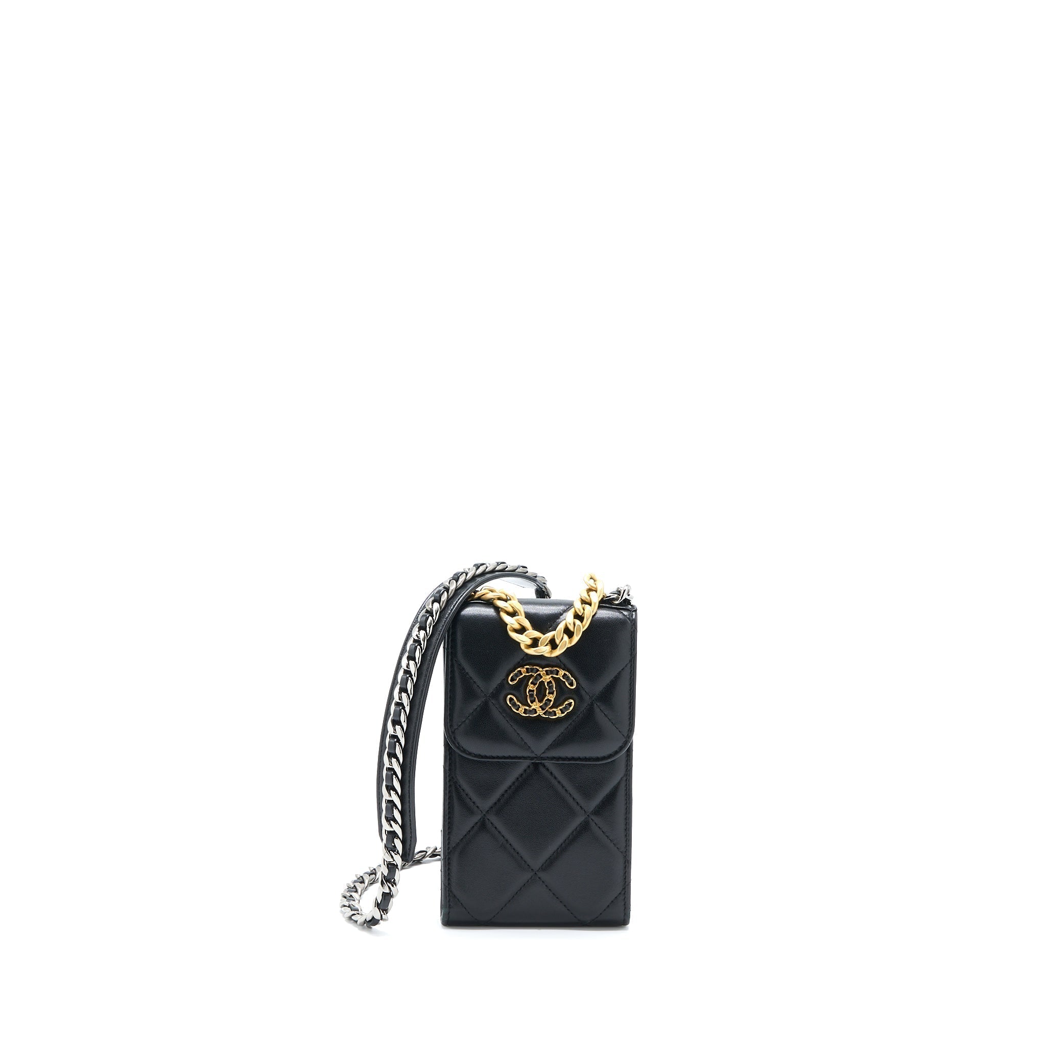 chanel-19-phone-pouch-with-chain-lambskin-black-multicolour-hardware