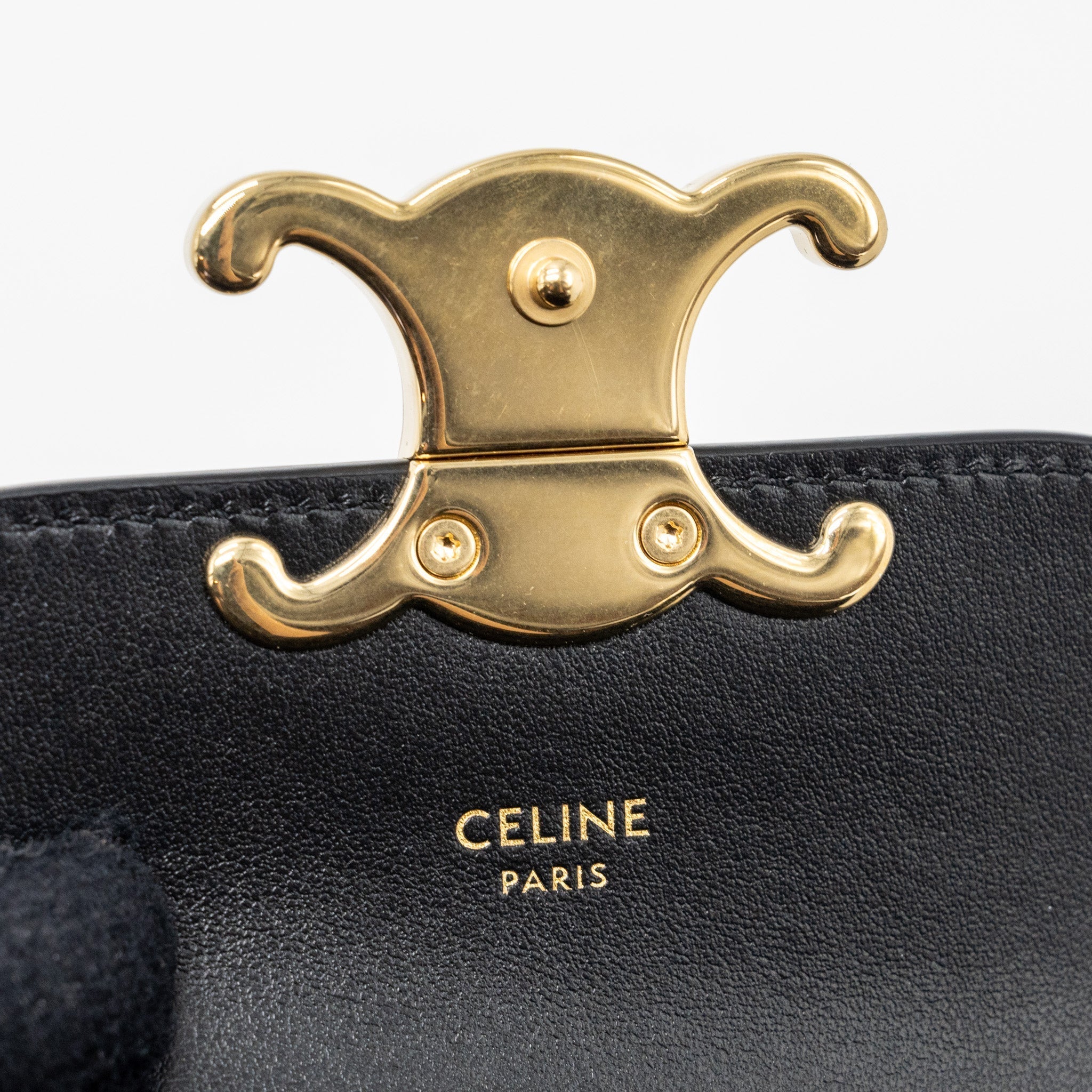 celine-claude-shiny-calfskin-black-ghw