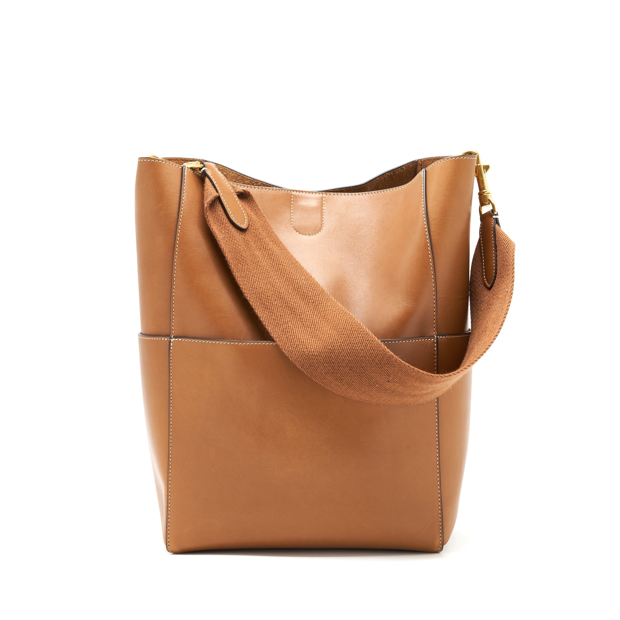 celine-sangle-bucket-bag-brown-ghw