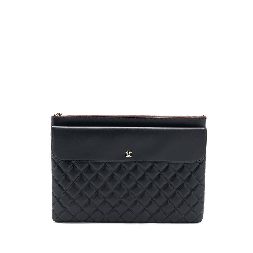 chanel-quilted-zip-and-flap-pouch-clutch-large-model-lambskin-black-lghw