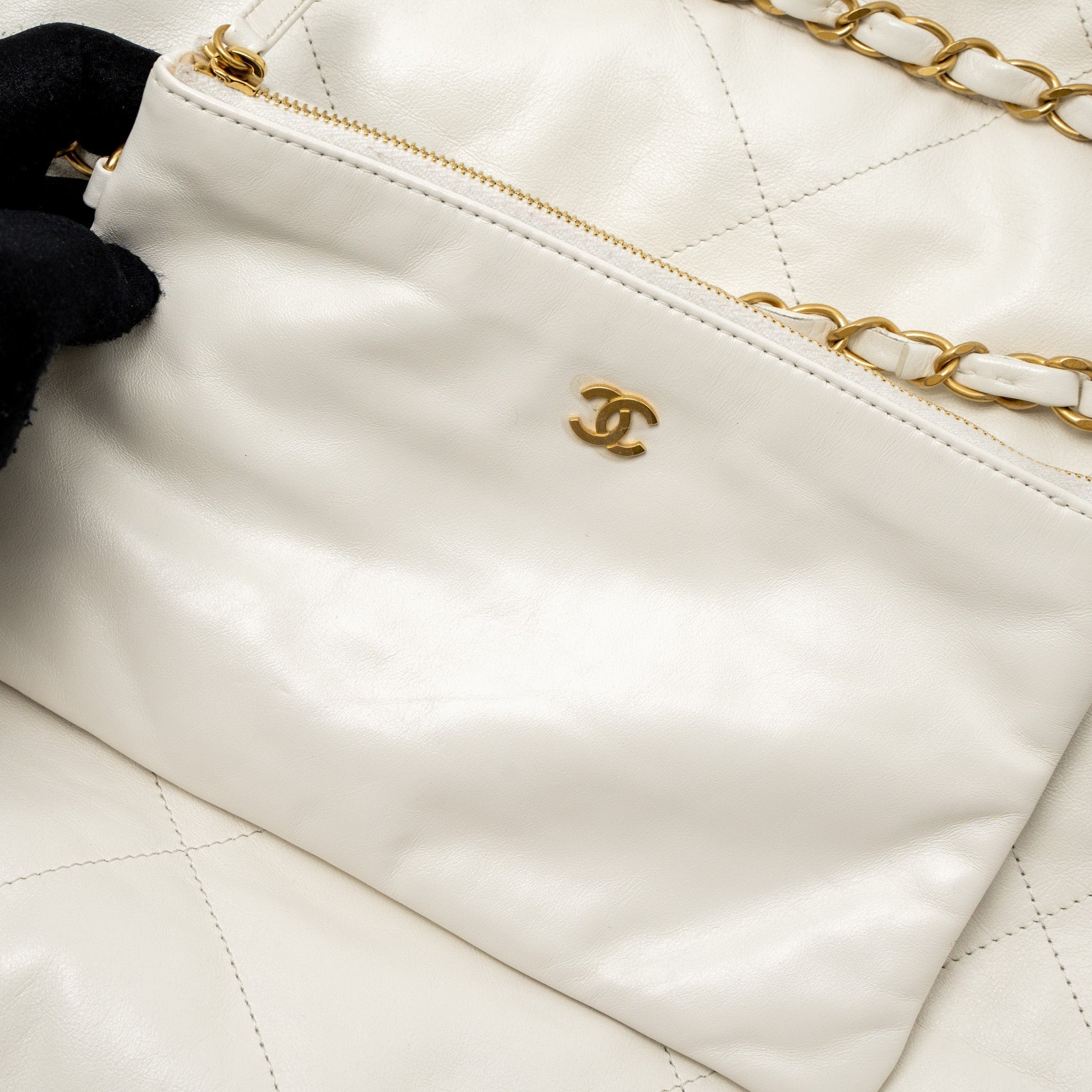 chanel-small-22-bag-gold-letter-shiny-calfskin-white-brushed-ghw-microchip