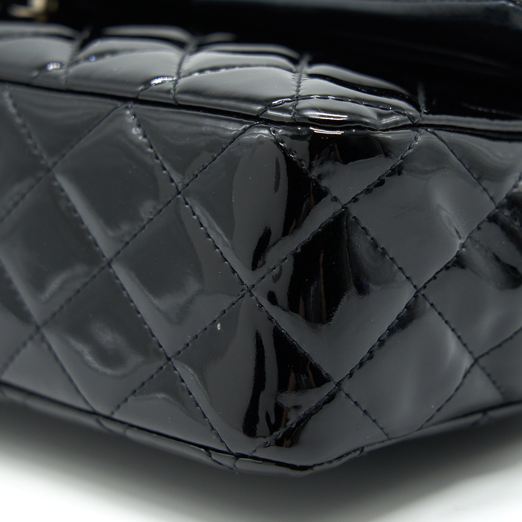 chanel-patent-leather-medium-classic-double-flap-bag-black-shw