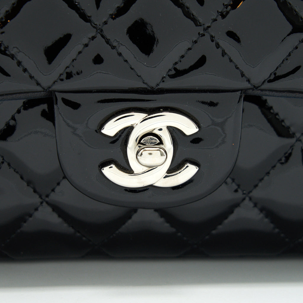 chanel-patent-leather-medium-classic-double-flap-bag-black-shw