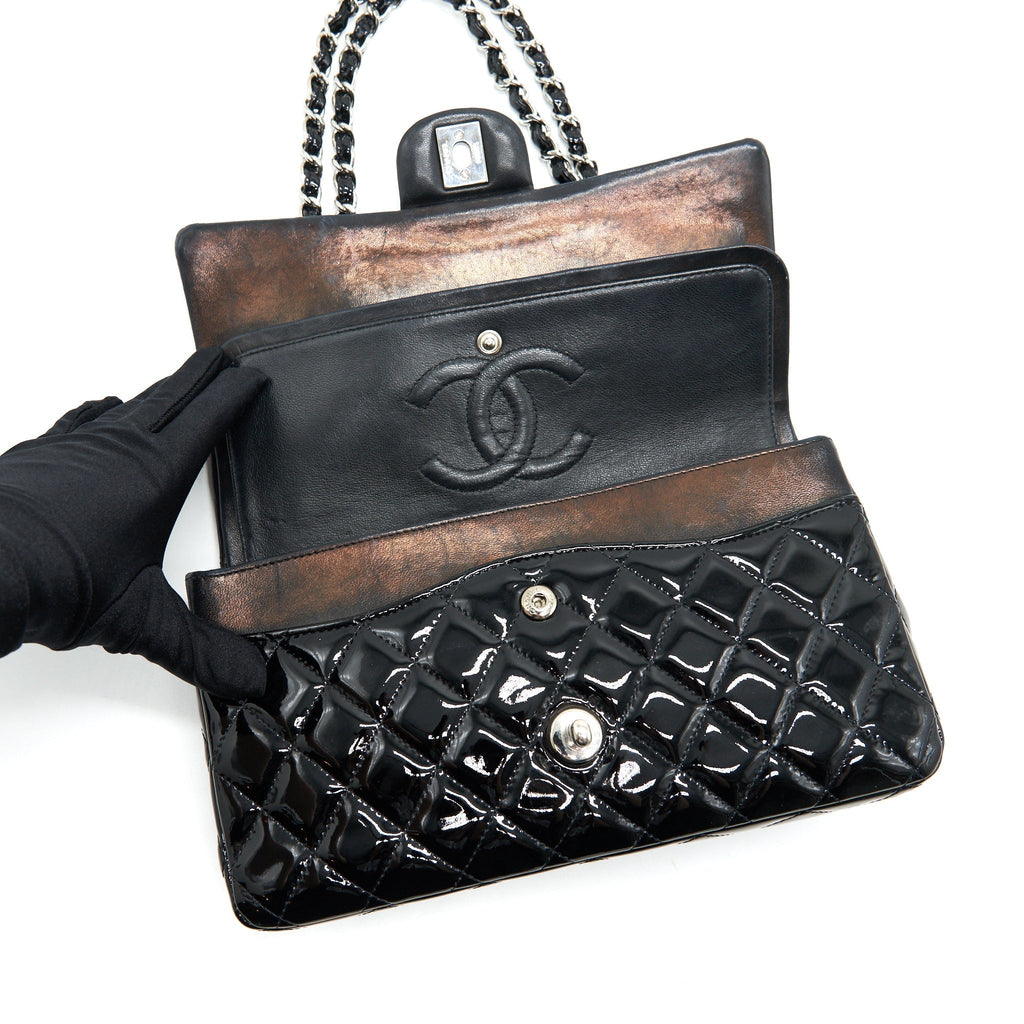 chanel-patent-leather-medium-classic-double-flap-bag-black-shw