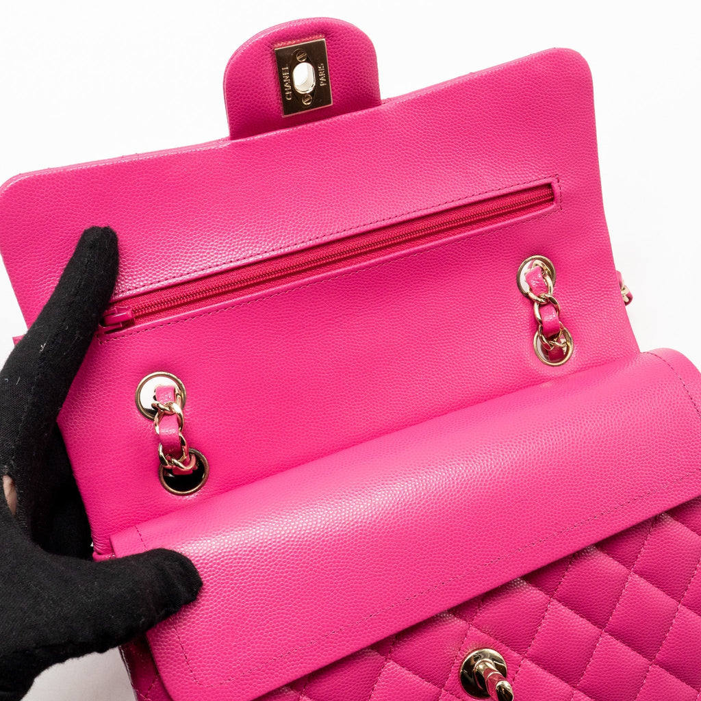 chanel-small-classic-double-flap-bag-caviar-pink-lghw-microchip