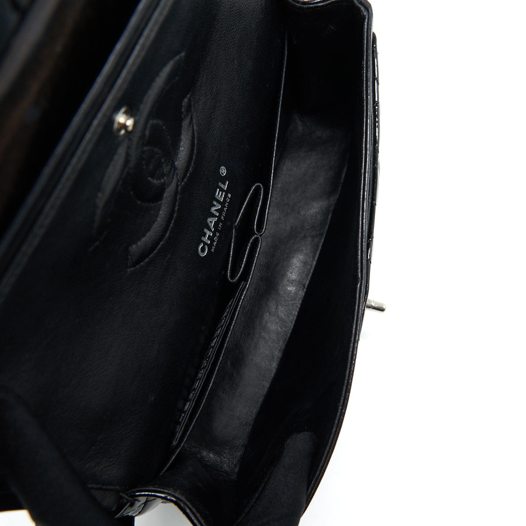 chanel-patent-leather-medium-classic-double-flap-bag-black-shw