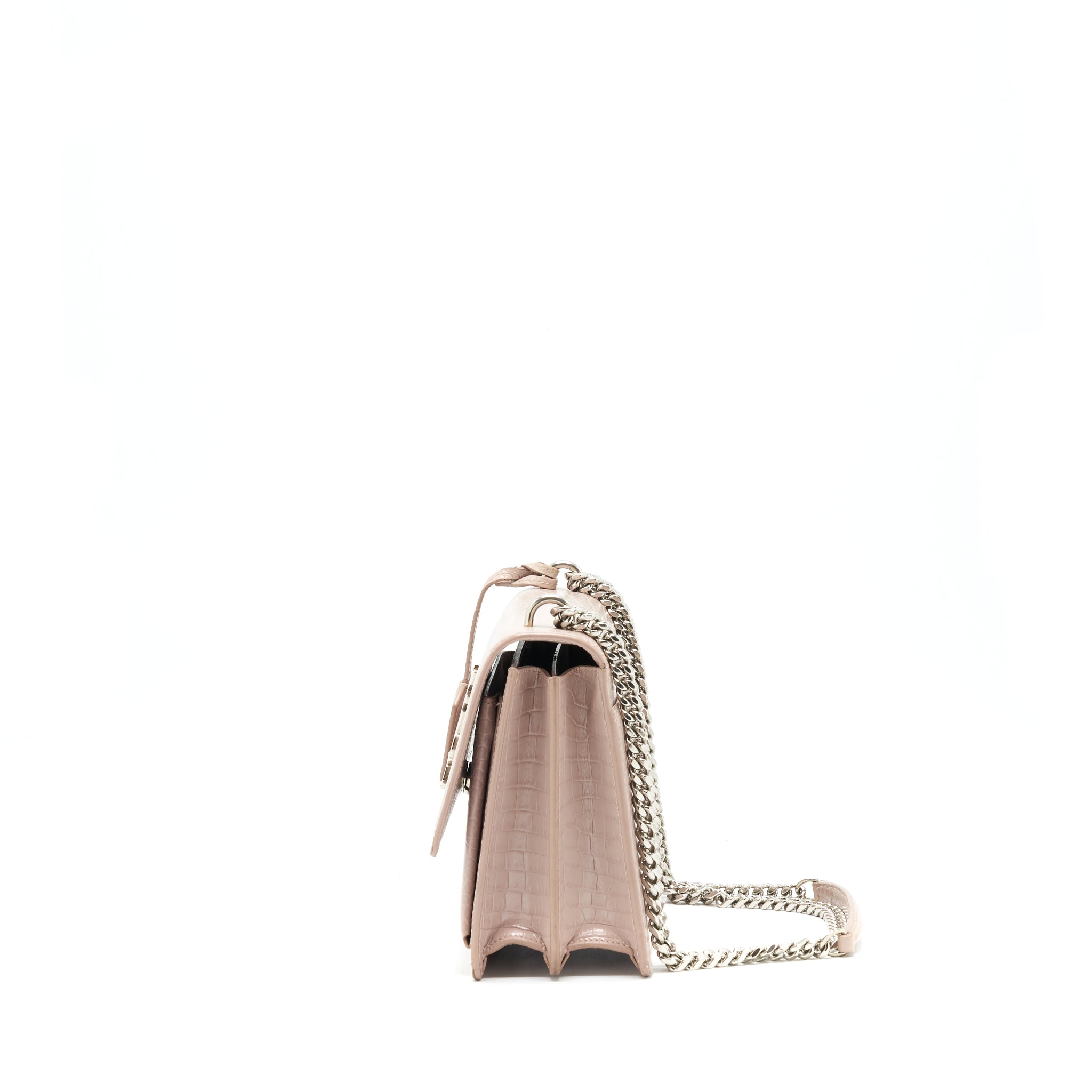 saint-laurent-sunset-bag-crocodile-embossed-pink-shw