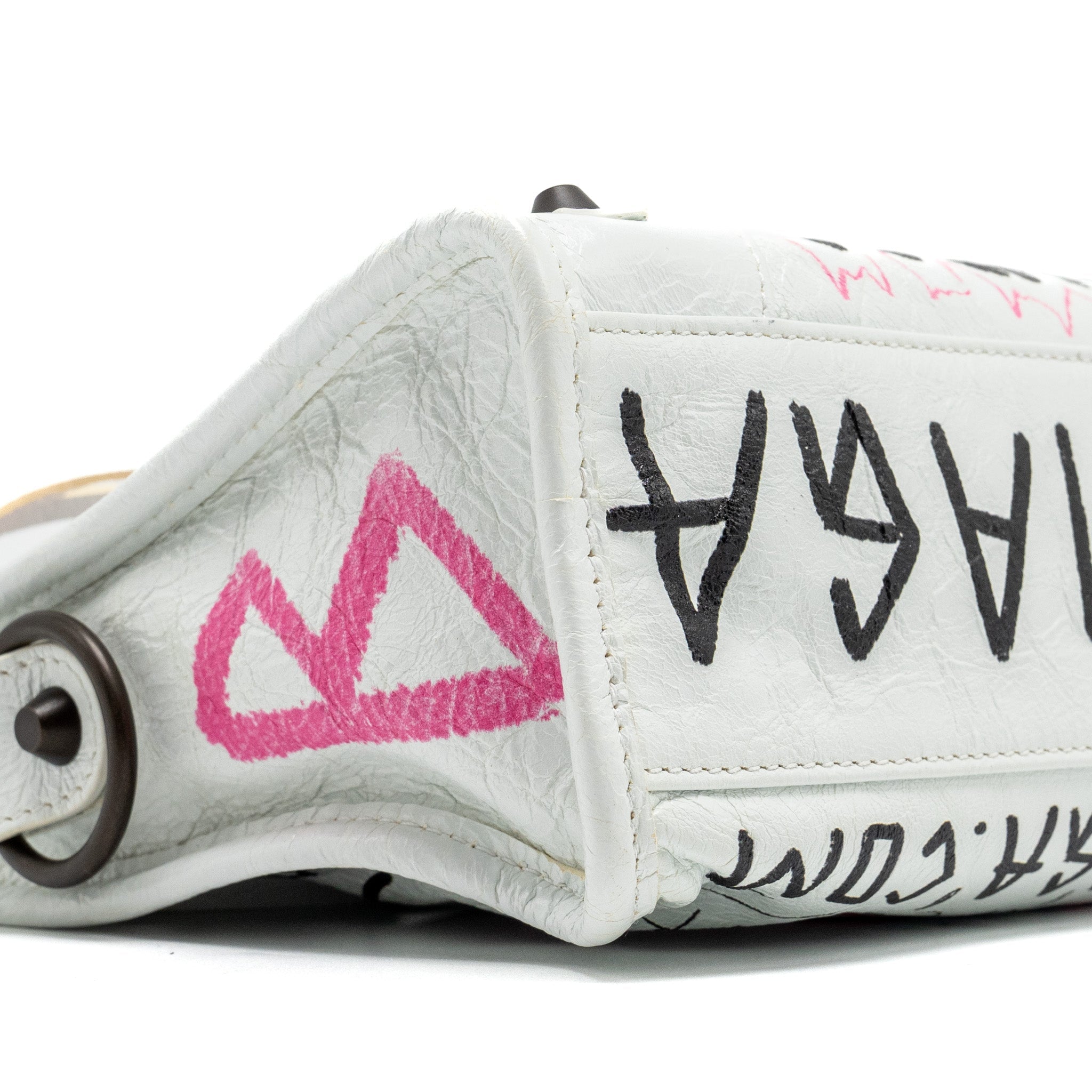 balenciaga-city-graffiti-classic-studs-bag-leather-white-pink-black-with-black-hardware