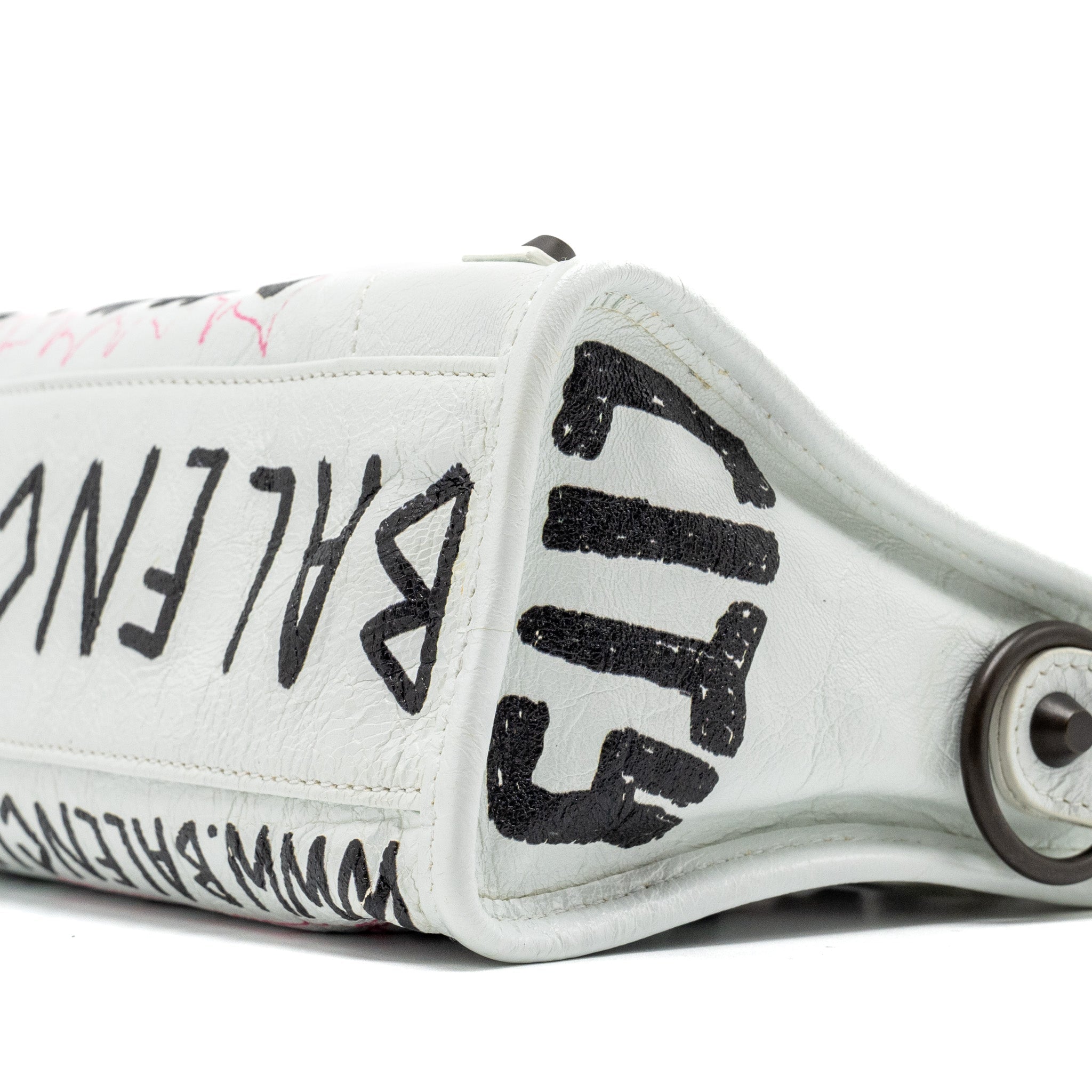 balenciaga-city-graffiti-classic-studs-bag-leather-white-pink-black-with-black-hardware