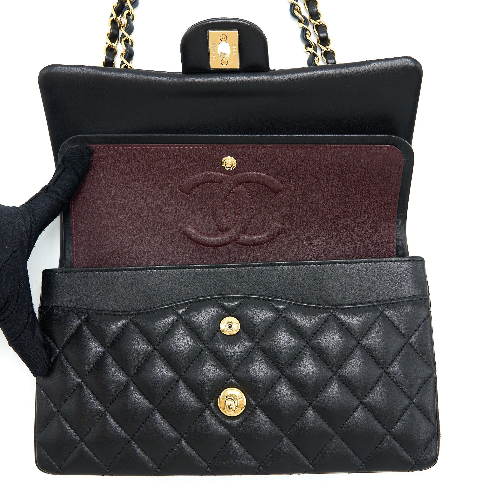 chanel-medium-classic-double-flap-bag-lambskin-black-lghw-microchip