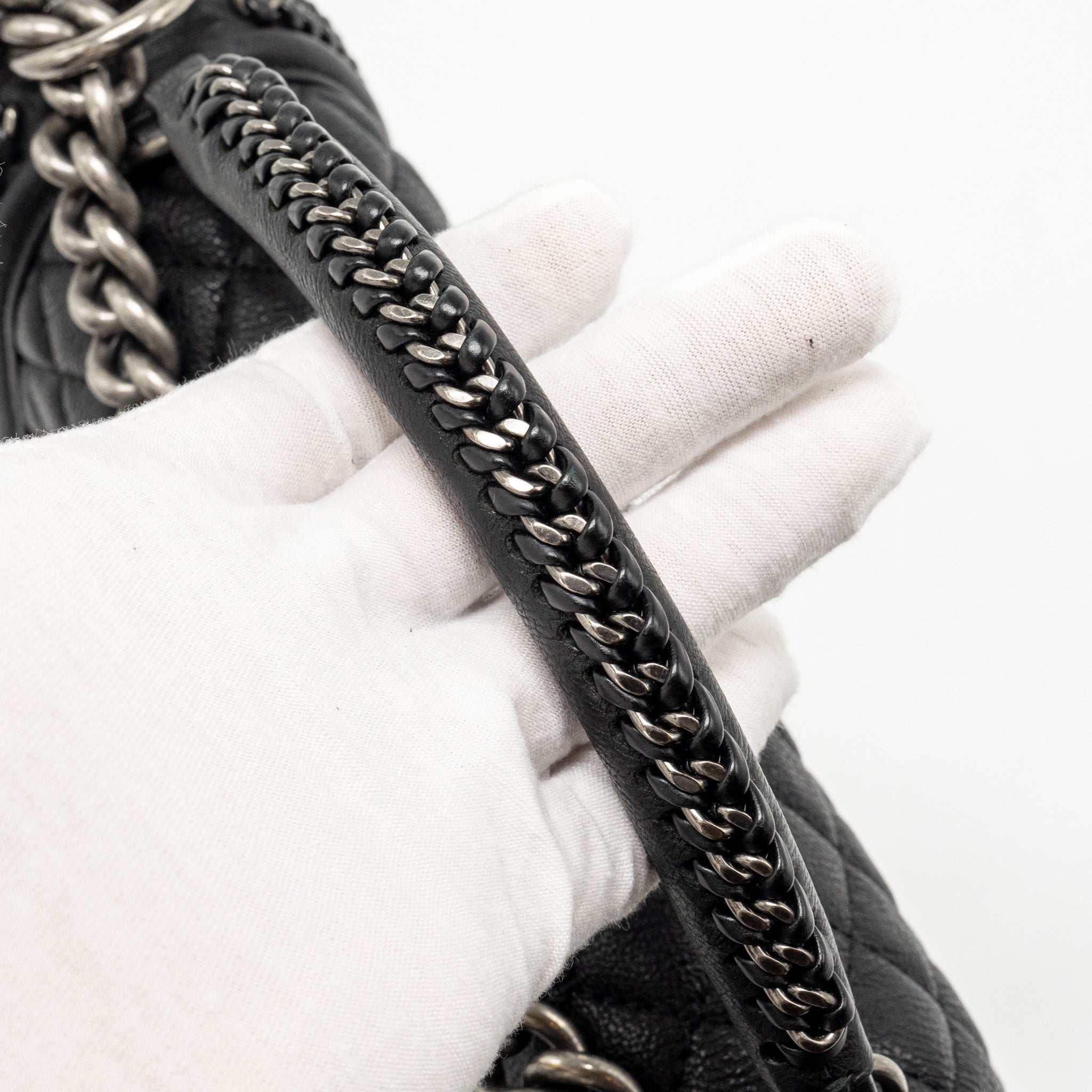 chanel-top-handle-boy-bag-limited-edition-grained-calfskin-black-ruthenium-silver-hardware-copy