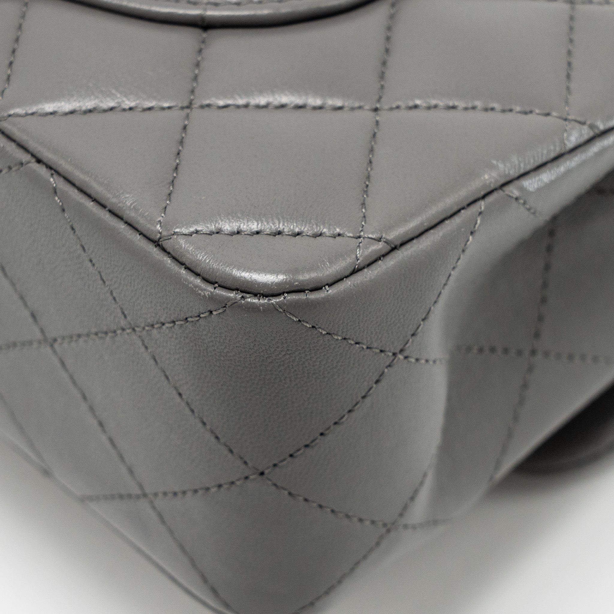 chanel-small-classic-double-flap-bag-lambskin-grey-lghw-microchip