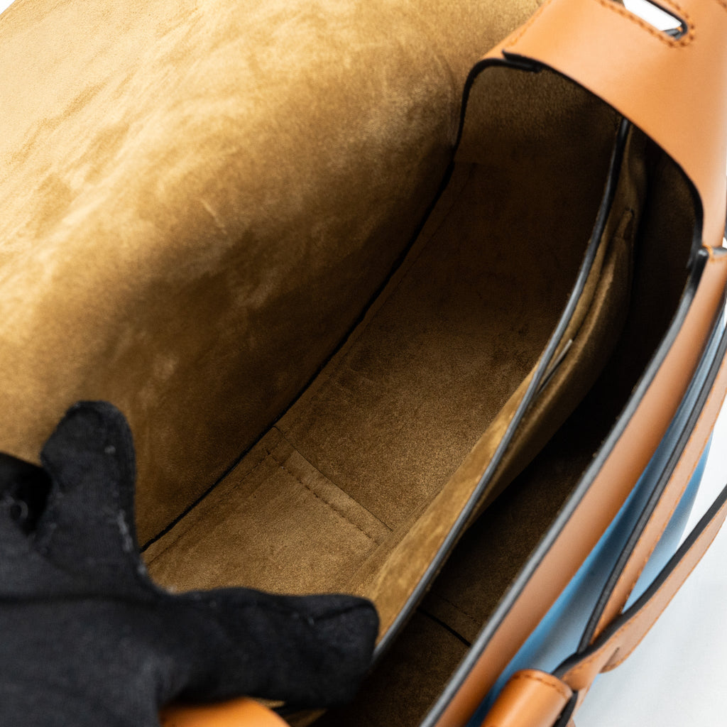 loewe-gate-bag-leather-blue-brown-ghw