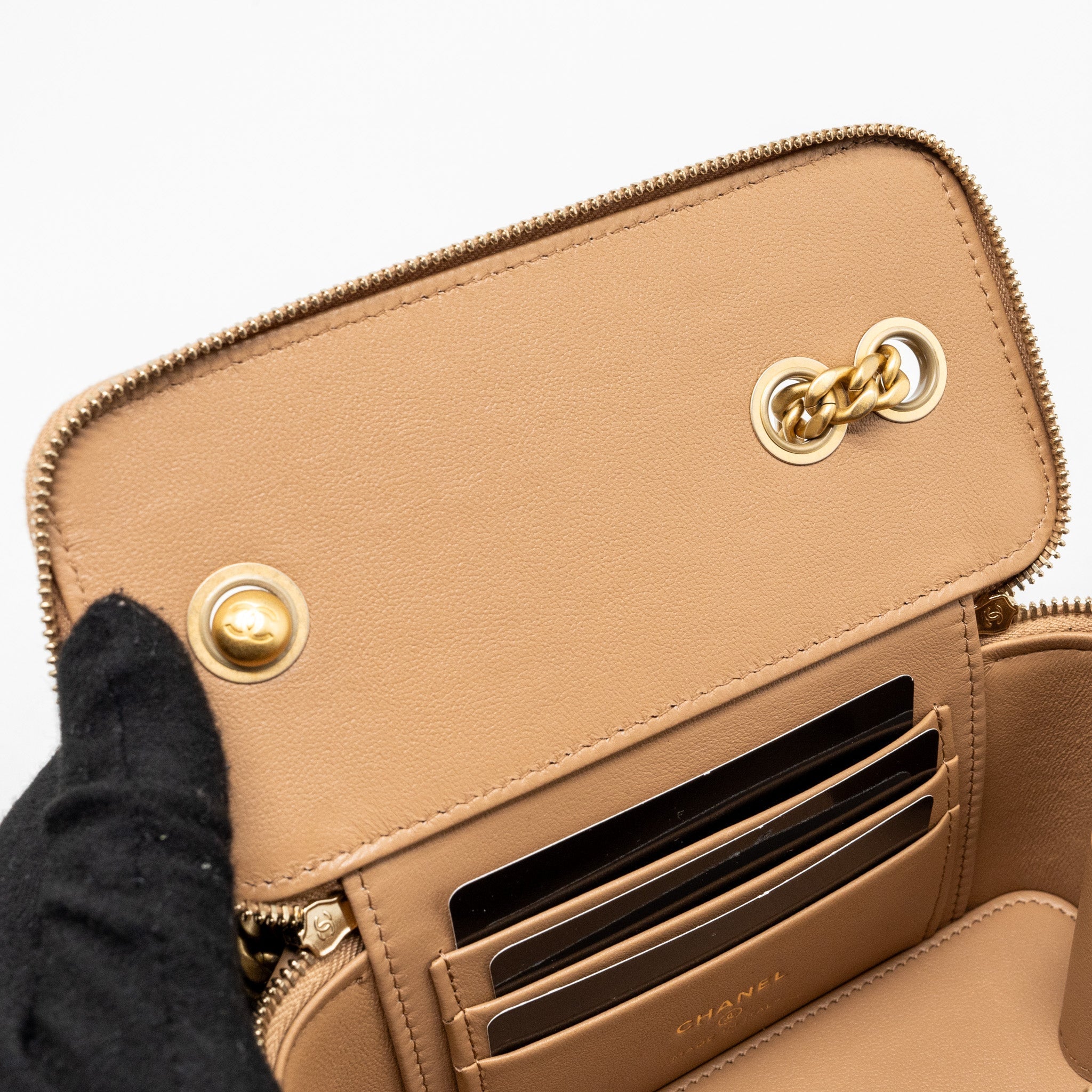 chanel-gold-pillar-long-vanity-case-with-adjustable-chain-lambskin-dark-beigemicrochip