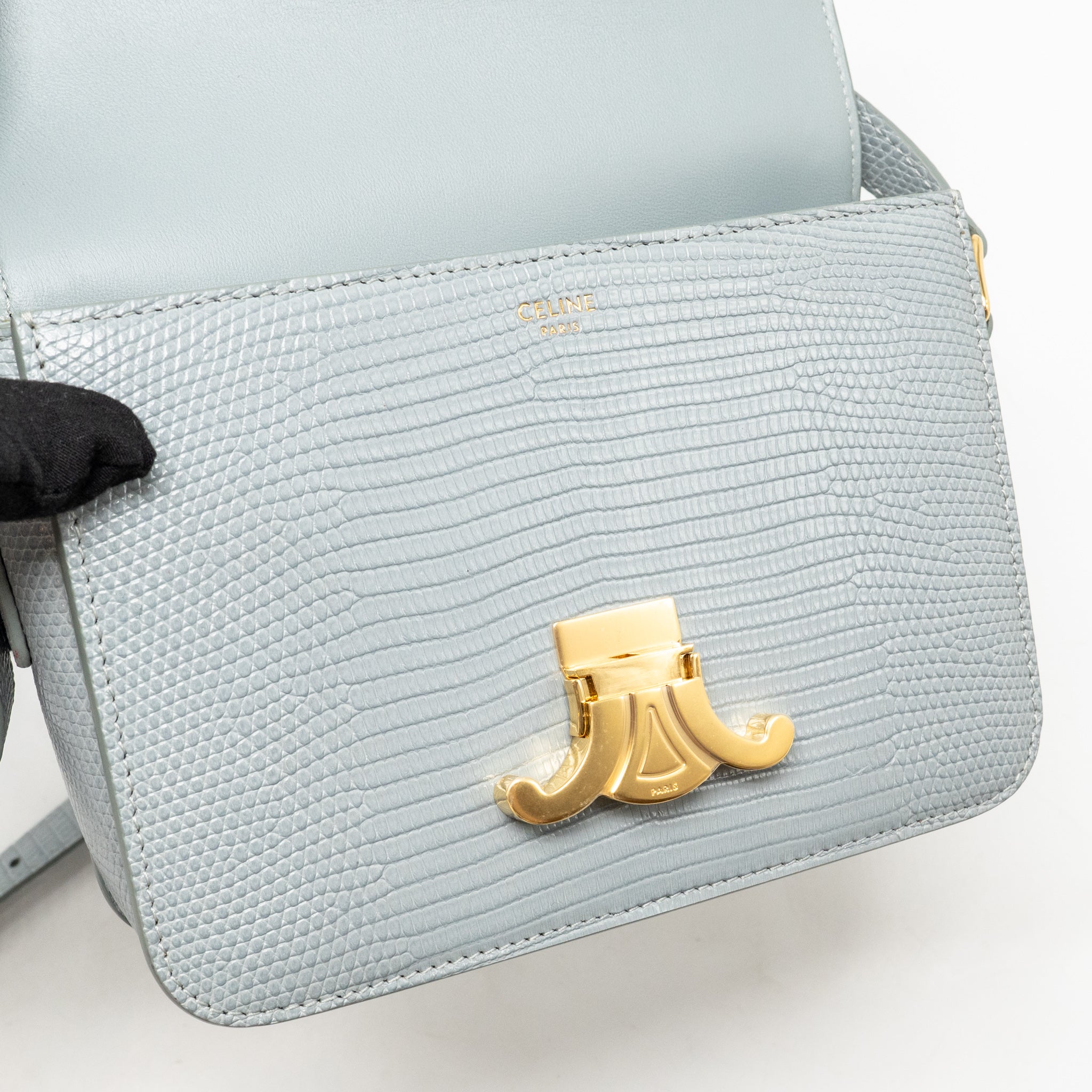 celine-teen-triomphe-bag-lizard-cloudy-grey-ghw