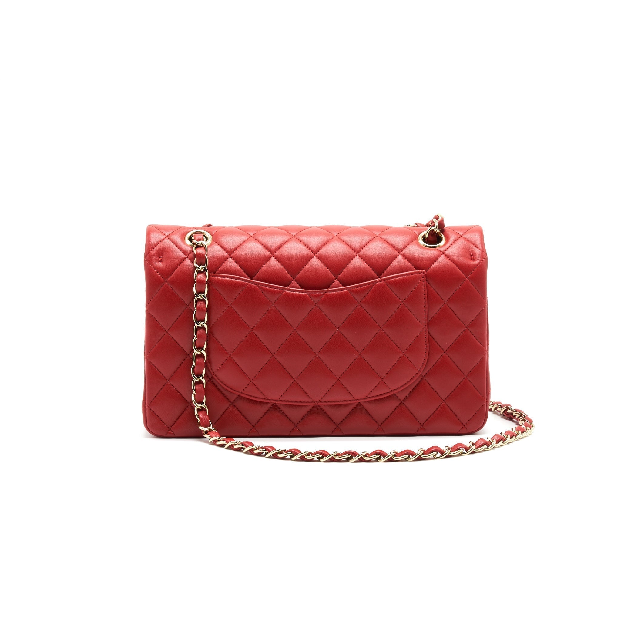 chanel-medium-classic-double-flap-bag-red-lghw-serial29