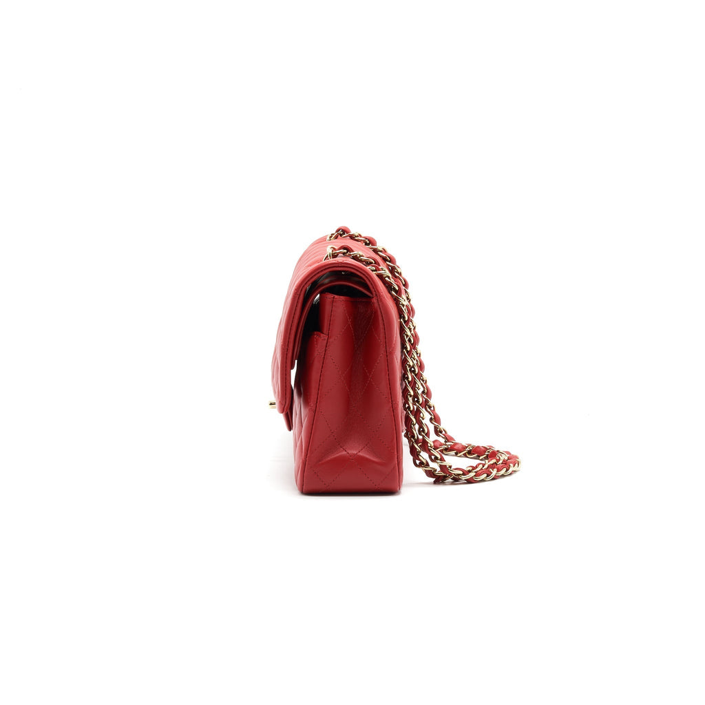 chanel-medium-classic-double-flap-bag-red-lghw-serial29