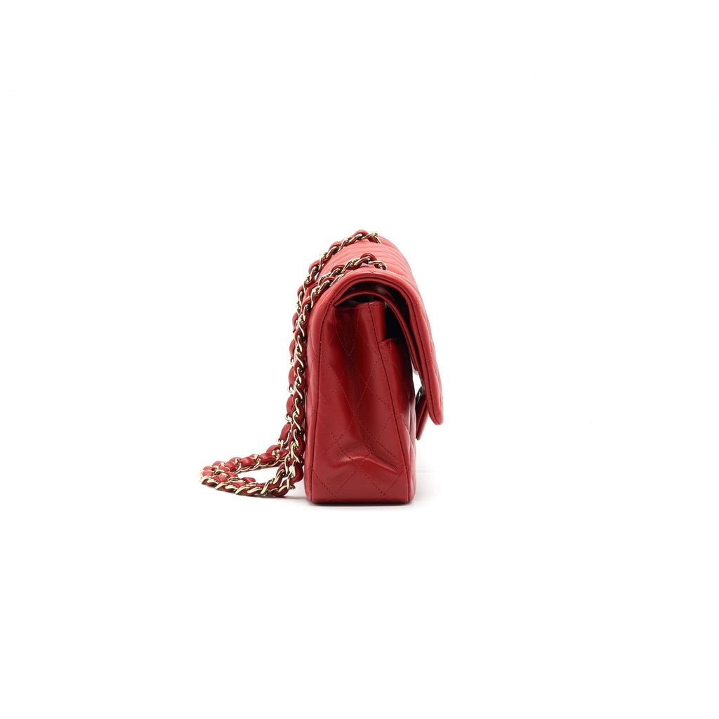 chanel-medium-classic-double-flap-bag-red-lghw-serial29
