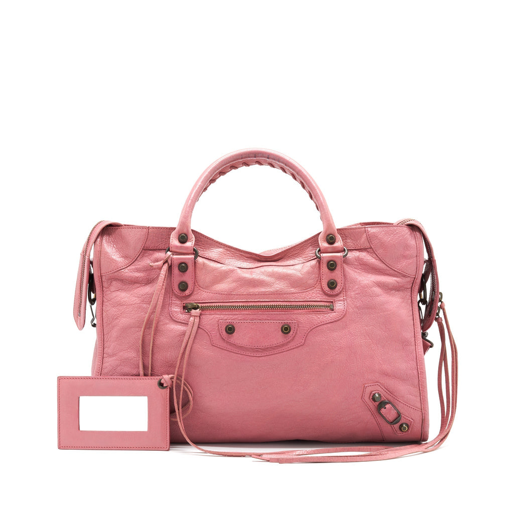 balenciaga-city-bag-in-pink-with-black-hardware