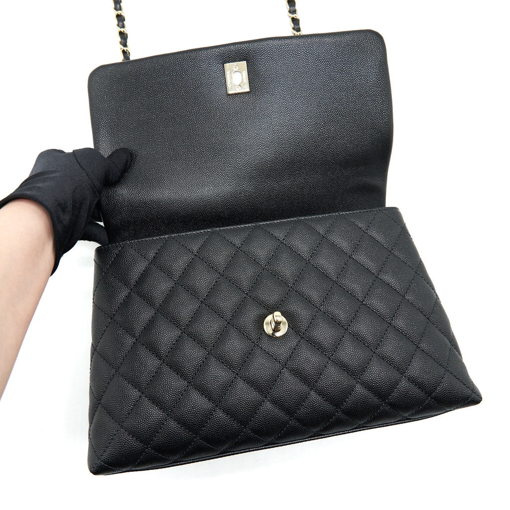 chanel-medium-coco-handle-caviar-black-lghw
