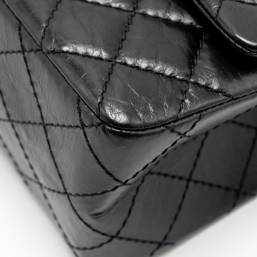 chanel-small-2-55-reissue-double-flap-bag-age-calfskin-black-ghw