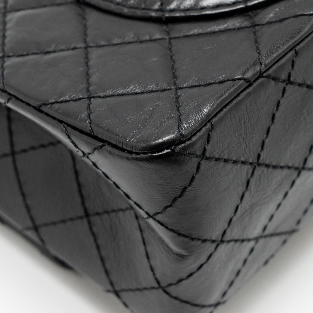 chanel-small-2-55-reissue-double-flap-bag-age-calfskin-black-ghw