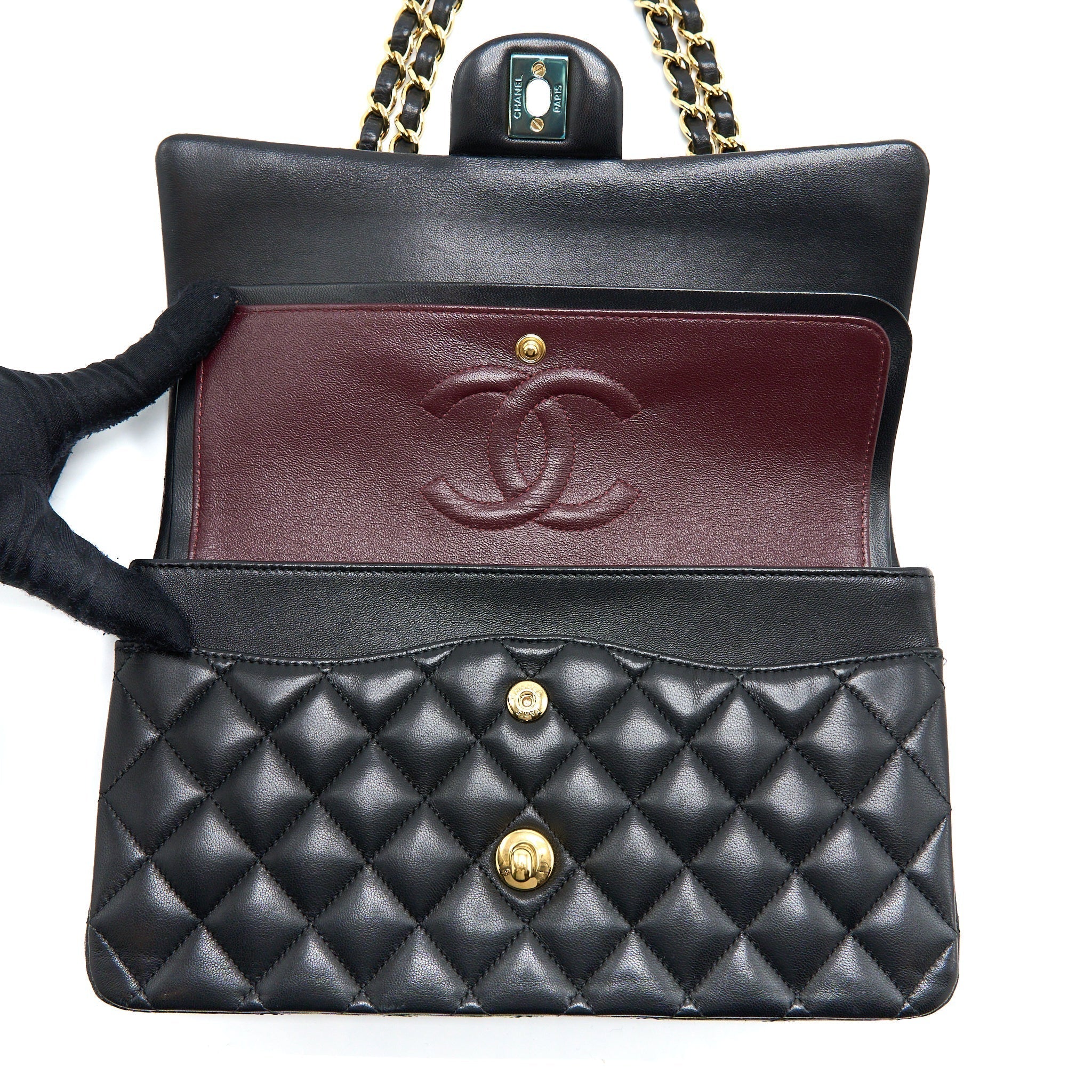 chanel-medium-classic-double-flap-bag-lambskin-black-ghw-2