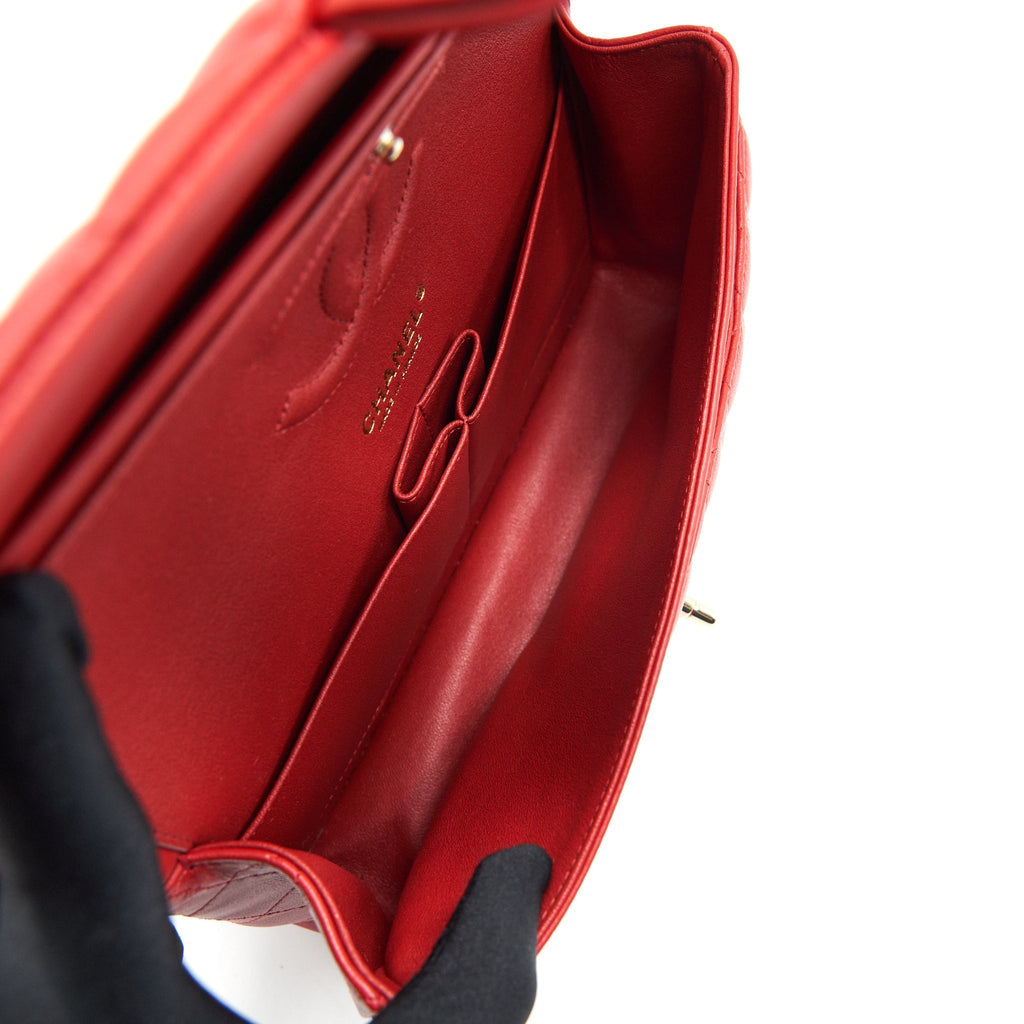 chanel-medium-classic-double-flap-bag-red-lghw-serial29