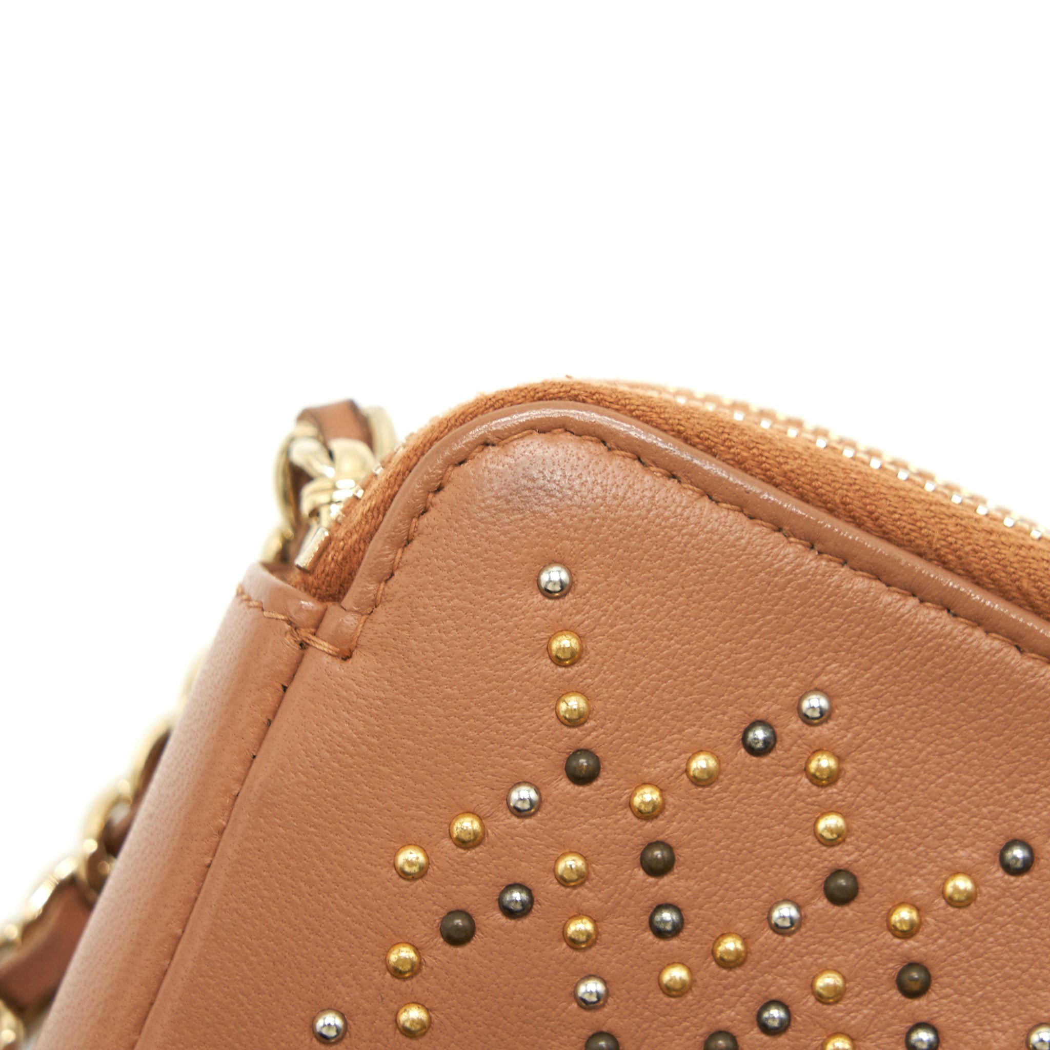 chanel-stud-double-zip-wallet-on-chain-dark-beige