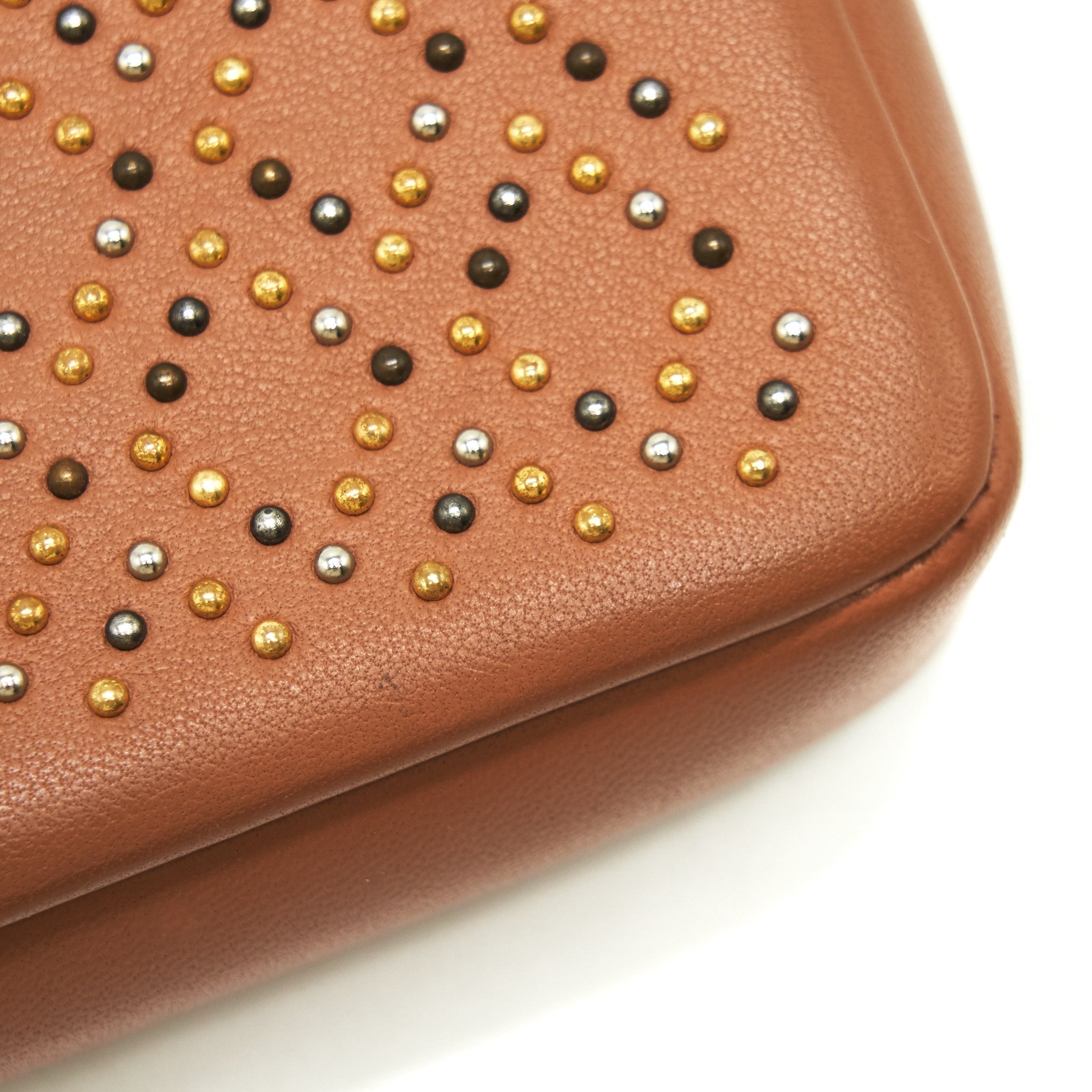 chanel-stud-double-zip-wallet-on-chain-dark-beige