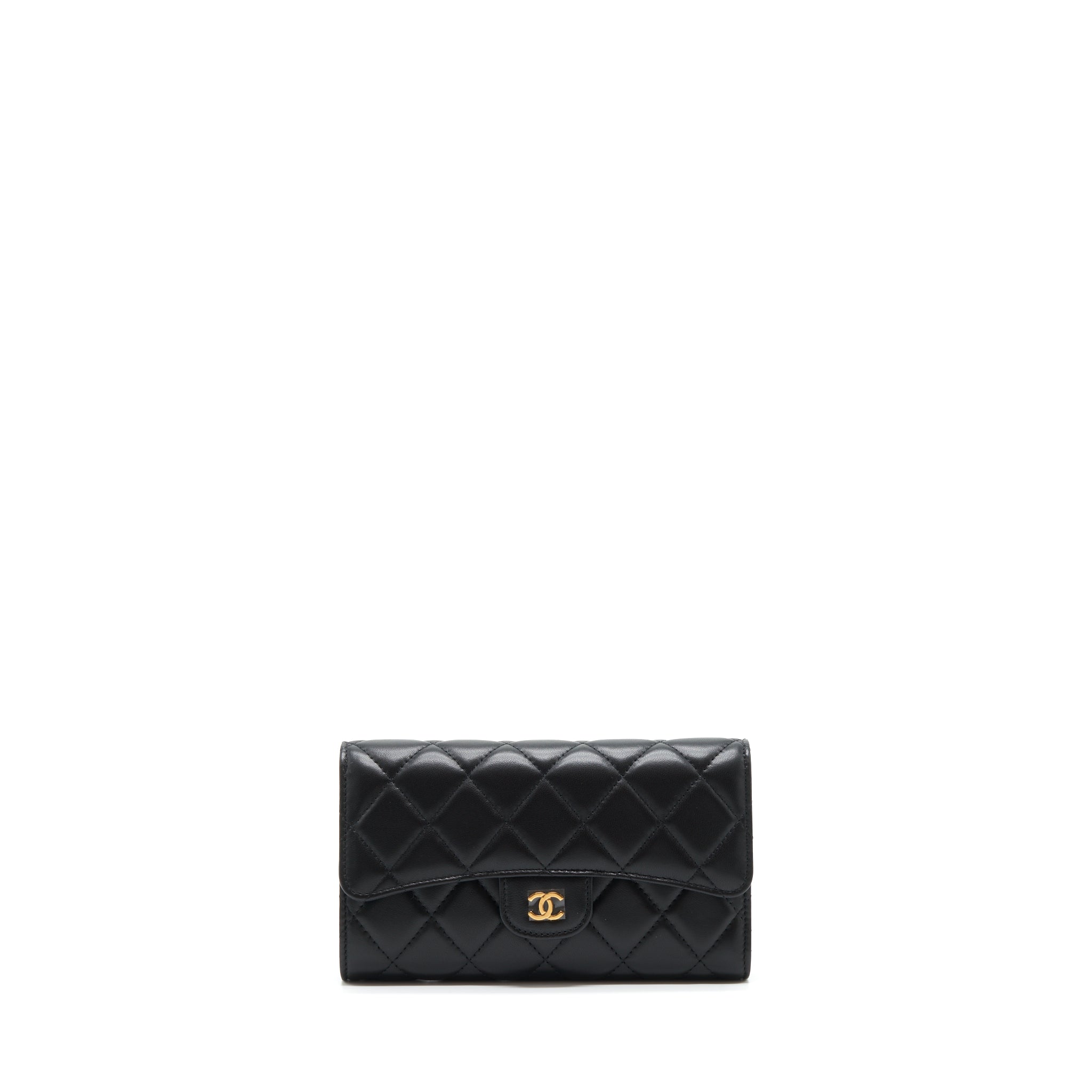chanel-classic-long-wallet-lambskin-black-with-ghw