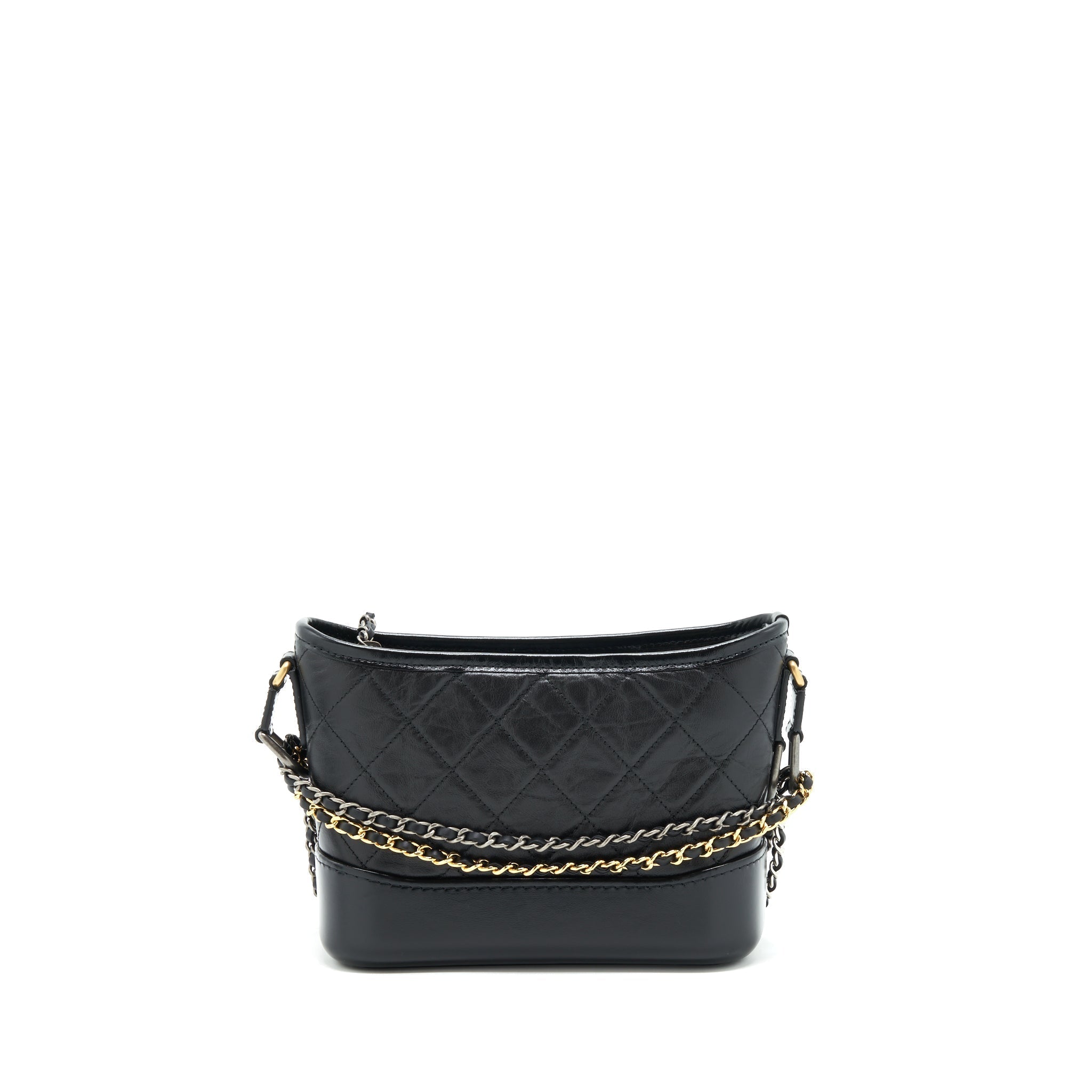 chanel-small-gabrielle-hobo-black-bag-gold-sliver-hardware