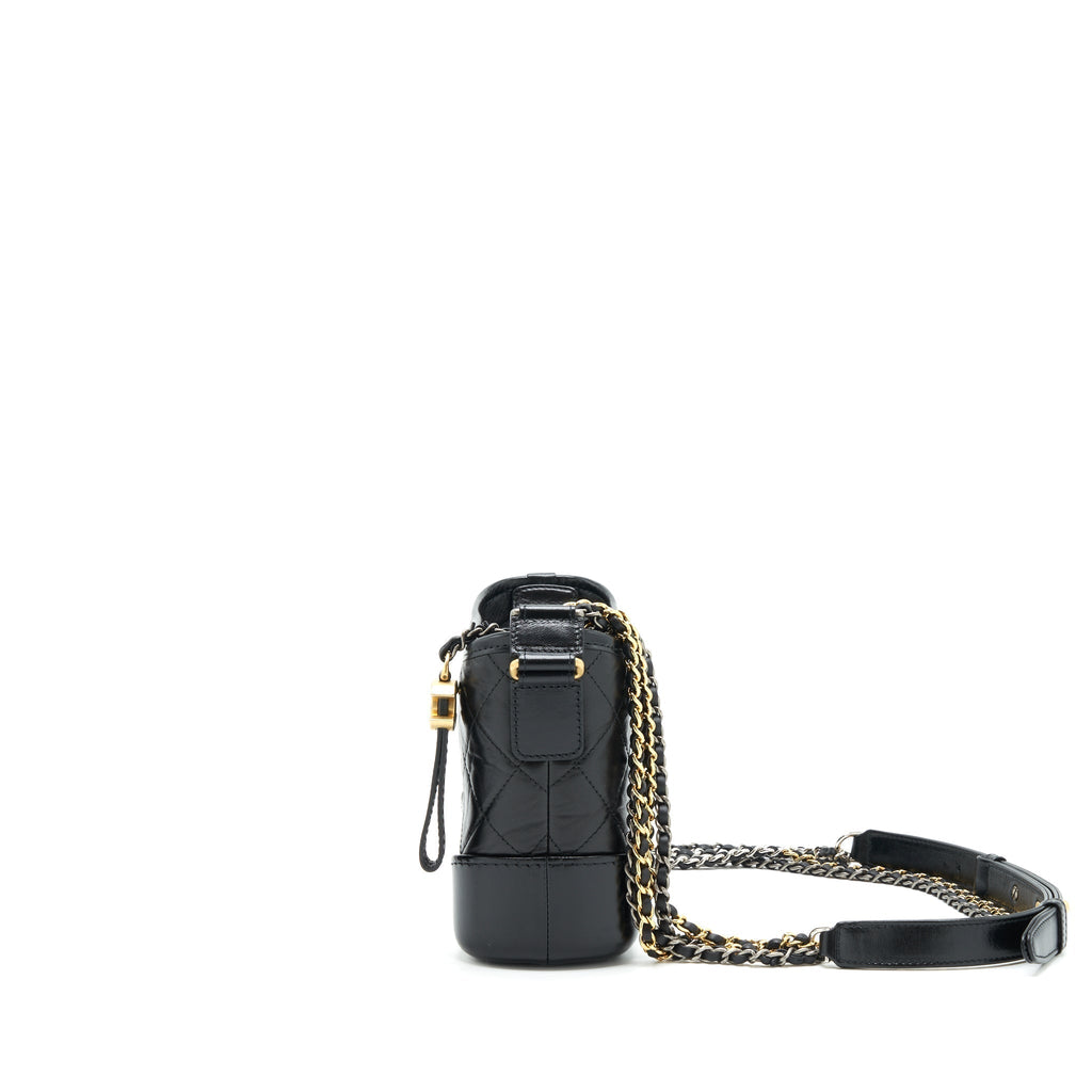 chanel-small-gabrielle-hobo-black-bag-gold-sliver-hardware