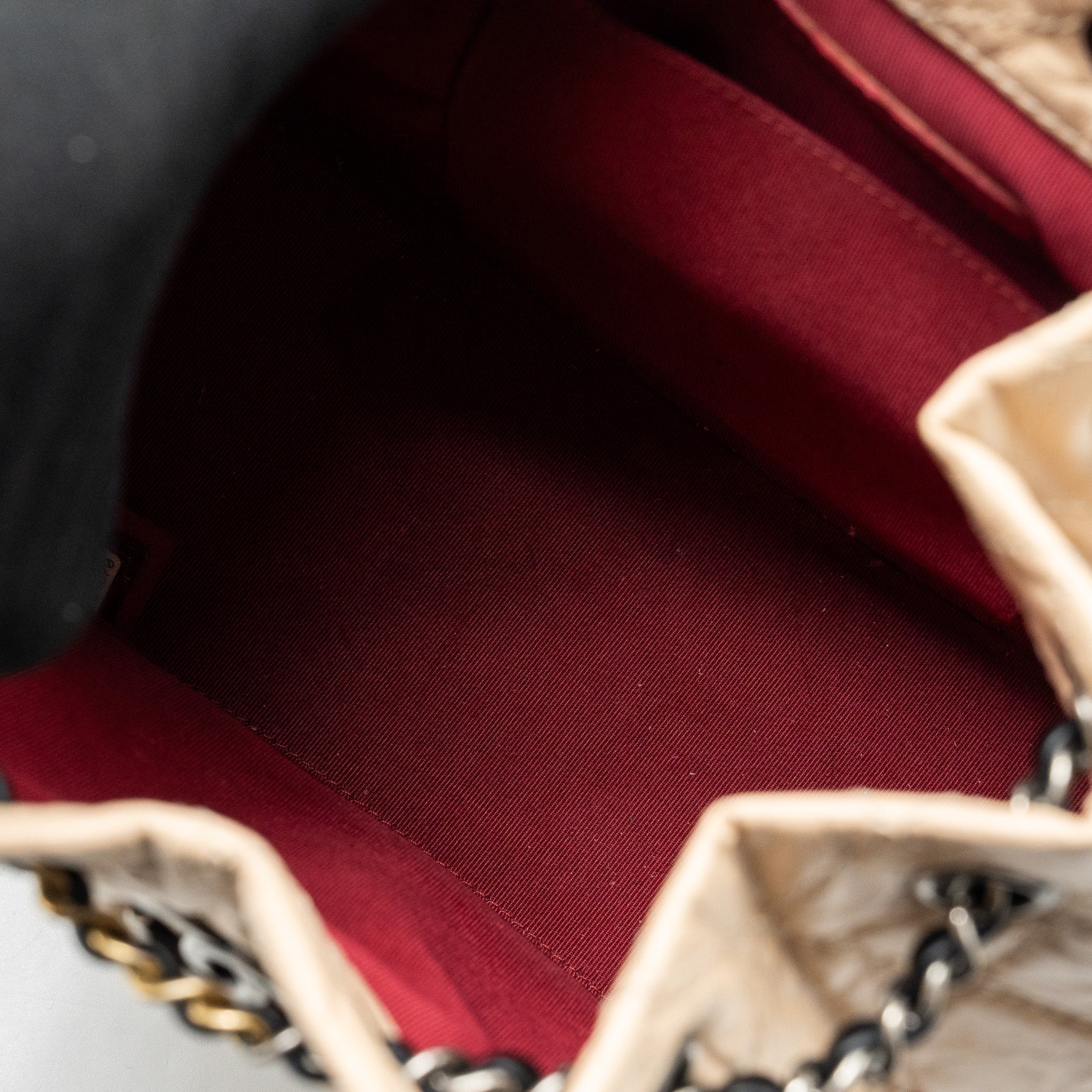 chanel-small-gabrielle-backpack-aged-calfskin-beige-black-multicolour-hardware