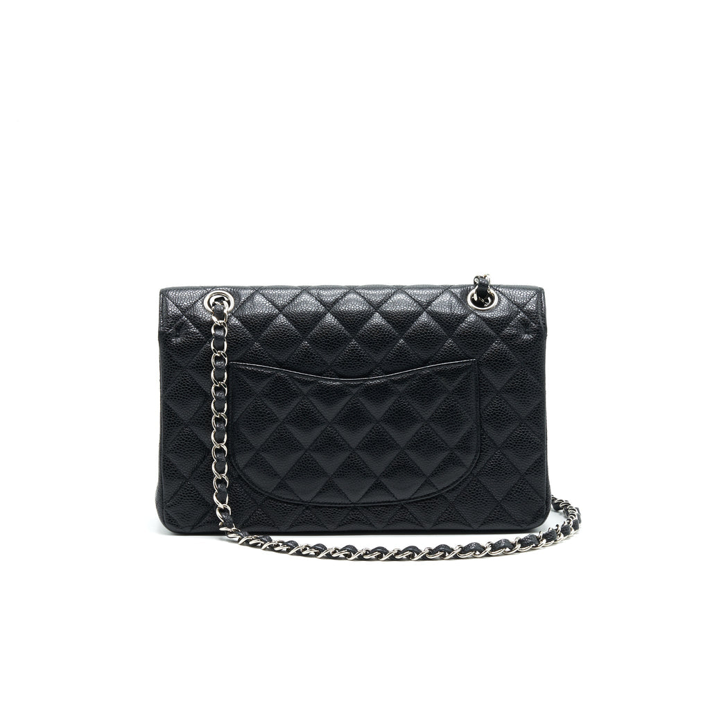 chanel-medium-classic-double-flap-cavier-shw