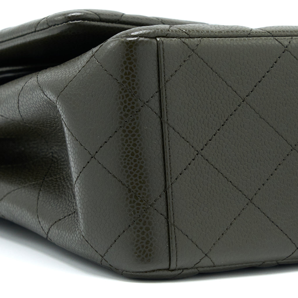 chanel-maxi-classic-double-flap-bag-caviar-olive-green-brushed-ghw