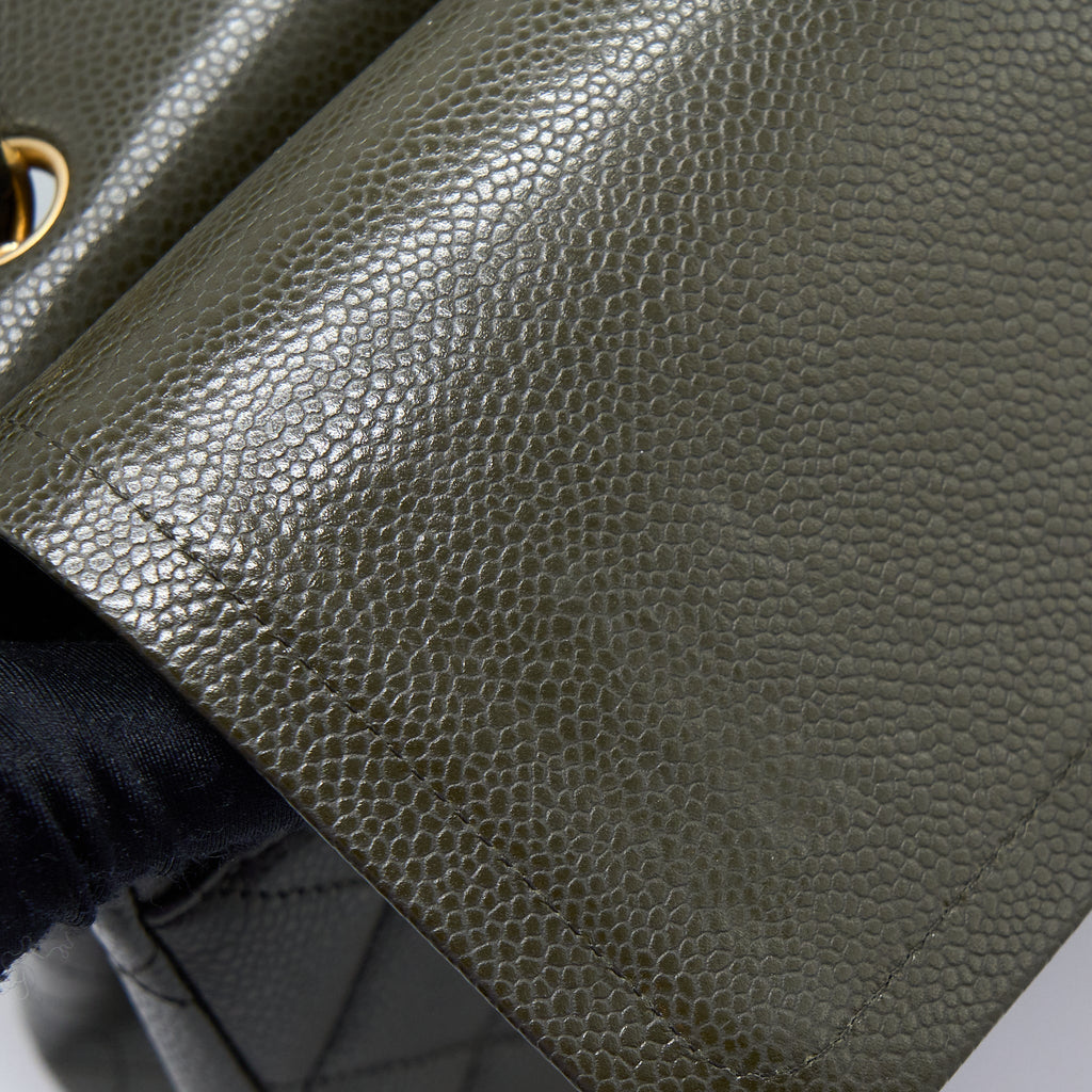 chanel-maxi-classic-double-flap-bag-caviar-olive-green-brushed-ghw