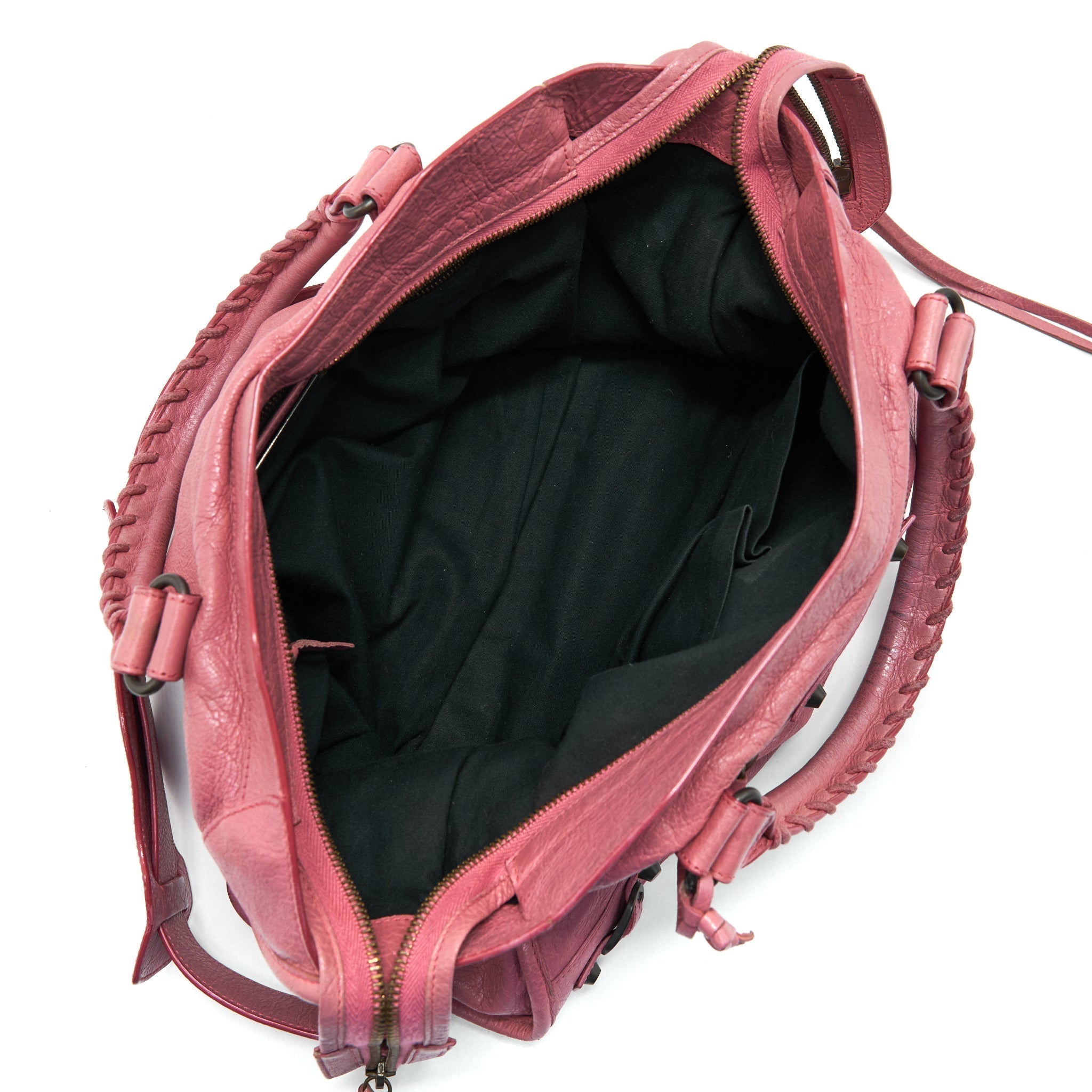 balenciaga-city-bag-in-pink-with-black-hardware