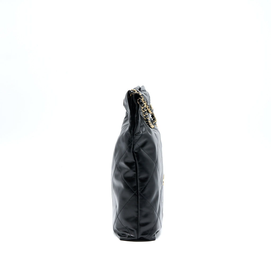 chanel-medium-22-bag-gold-letter-shiny-calfskin-black-ghw-microchip
