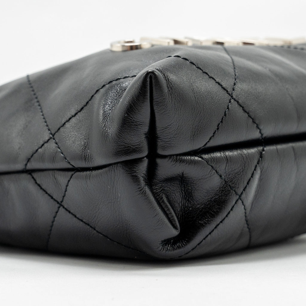 chanel-mini-22-bag-shiny-calfskin-black-shw-microchip-copy