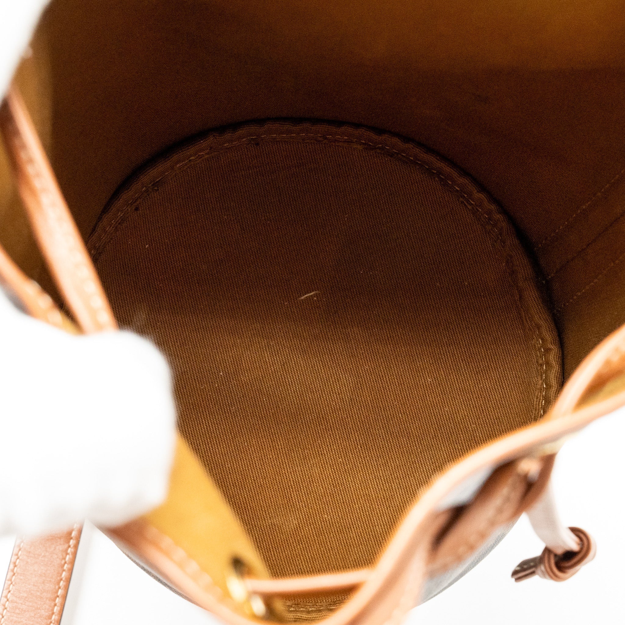 celine-small-drawstring-bag-triomphe-canvas-calfskin-tan-ghw