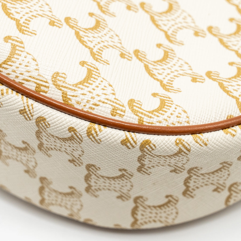 celine-ava-bag-triomphe-canvas-calfskin-white-brown-ghw-copy-1